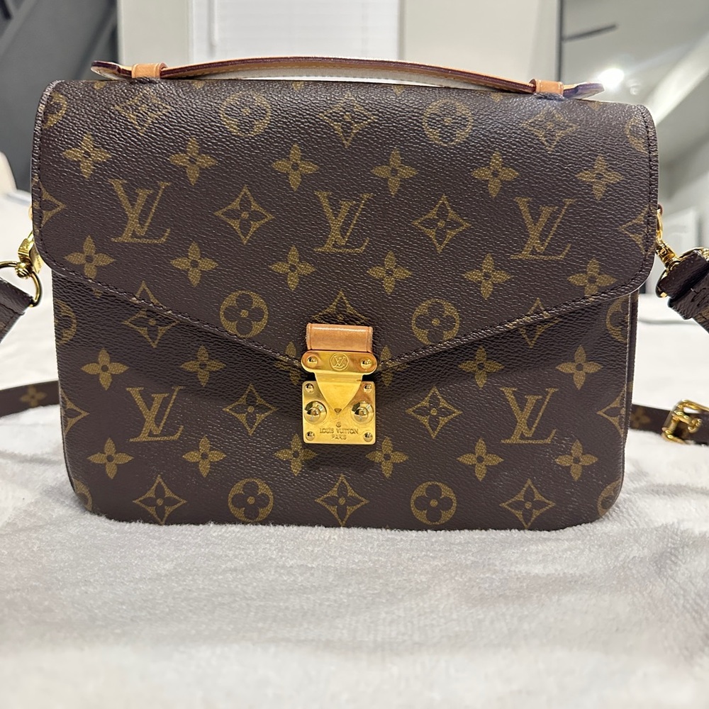 Louis Vuitton Brown and Gold Monogram Satchel
